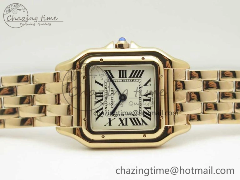 Panthère Secrete Ladies 27mm RG 8848F 1:1 Best Edition White Dial on RG Bracelet Ronda Quartz Attractive 10607