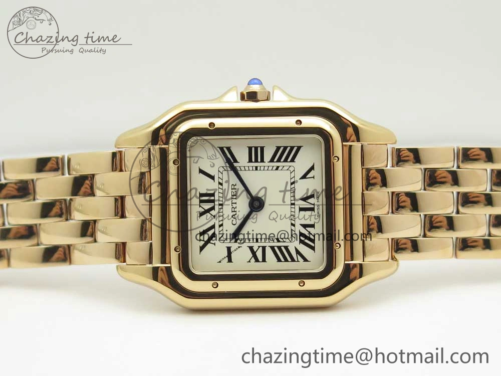 Panthère Secrete Ladies 27mm RG 8848F 1:1 Best Edition White Dial on RG Bracelet Ronda Quartz Attractive 10607