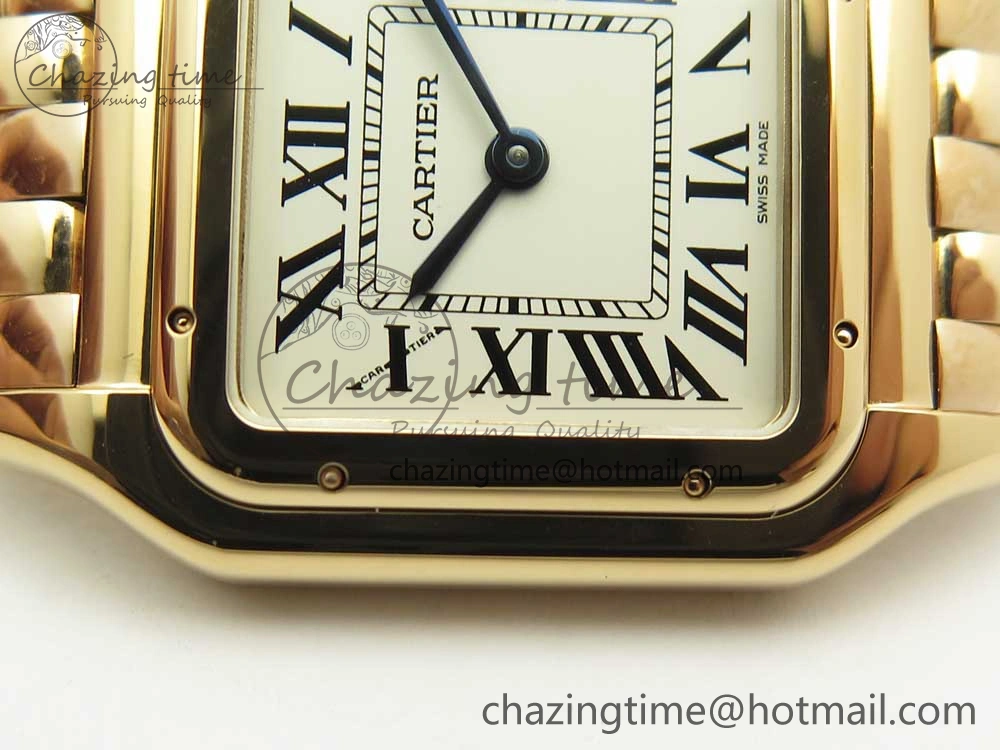 Panthère Secrete Ladies 27mm RG 8848F 1:1 Best Edition White Dial on RG Bracelet Ronda Quartz Attractive 10607