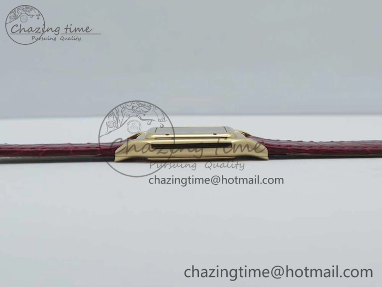Chic Panthère Secrete Ladies 27mm RG 8848F 1:1 Best Edition White Dial on Red Croco Strap Ronda Quartz 6154