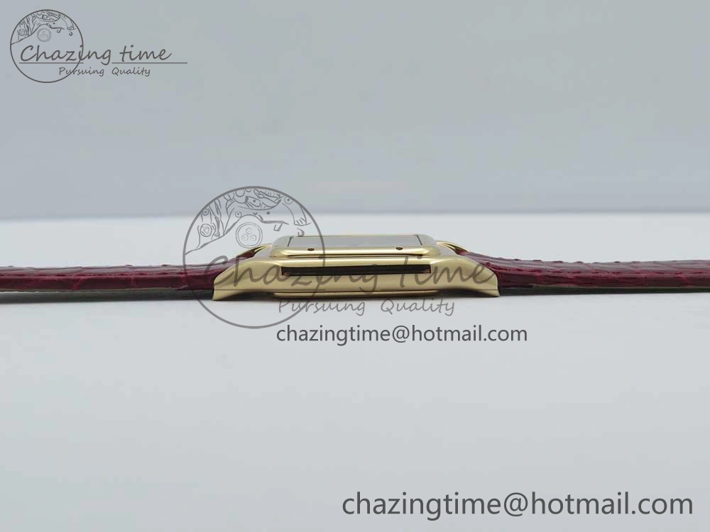 Chic Panthère Secrete Ladies 27mm RG 8848F 1:1 Best Edition White Dial on Red Croco Strap Ronda Quartz 6154