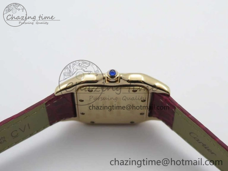 Chic Panthère Secrete Ladies 27mm RG 8848F 1:1 Best Edition White Dial on Red Croco Strap Ronda Quartz 6154