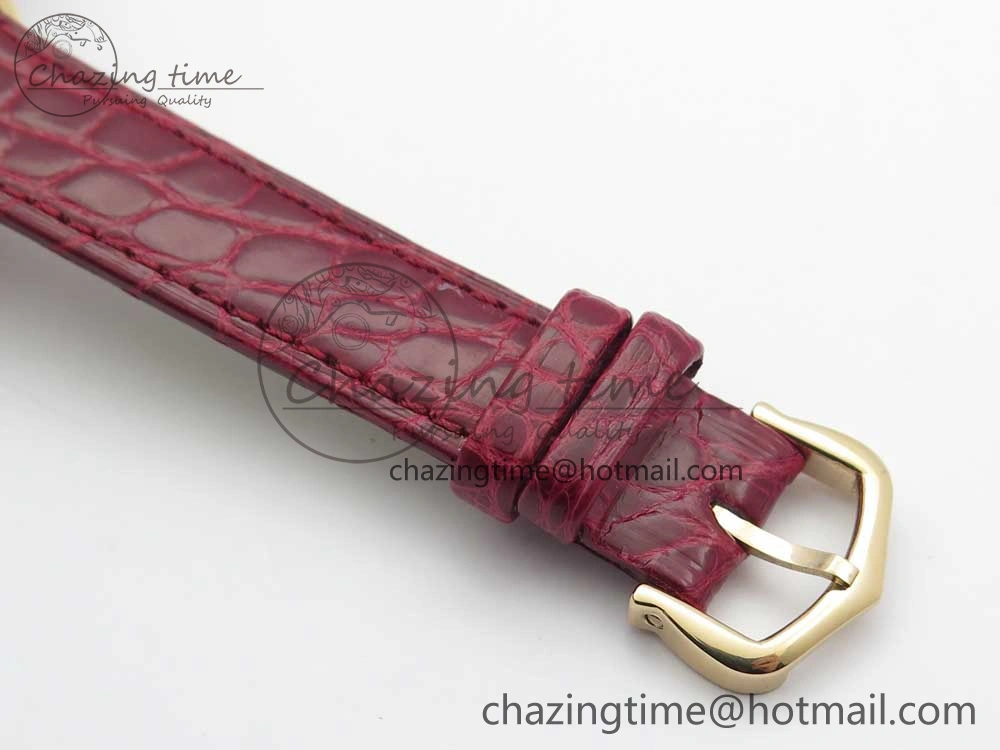 Chic Panthère Secrete Ladies 27mm RG 8848F 1:1 Best Edition White Dial on Red Croco Strap Ronda Quartz 6154