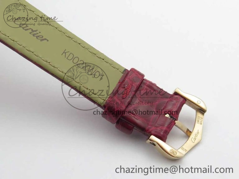 Chic Panthère Secrete Ladies 27mm RG 8848F 1:1 Best Edition White Dial on Red Croco Strap Ronda Quartz 6154