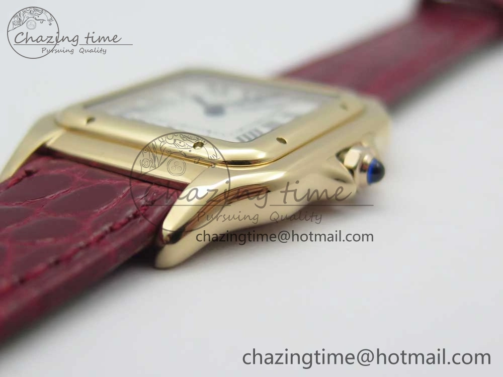 Chic Panthère Secrete Ladies 27mm RG 8848F 1:1 Best Edition White Dial on Red Croco Strap Ronda Quartz 6154