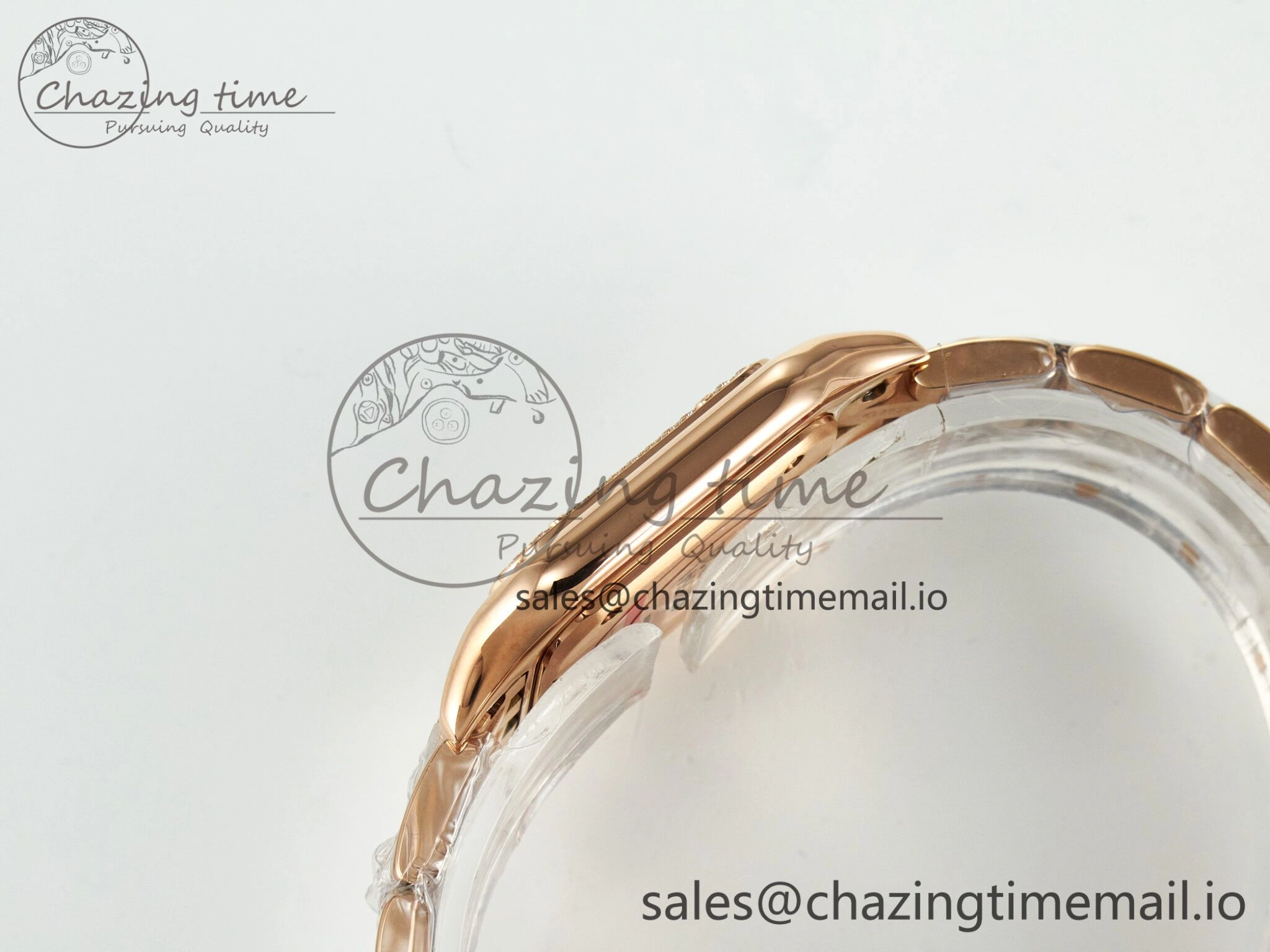 Panthère Secrete Ladies 27mm RG J12F 1:1 Best Edition White Dial on RG Bracelet Ronda Quartz Unique 5849