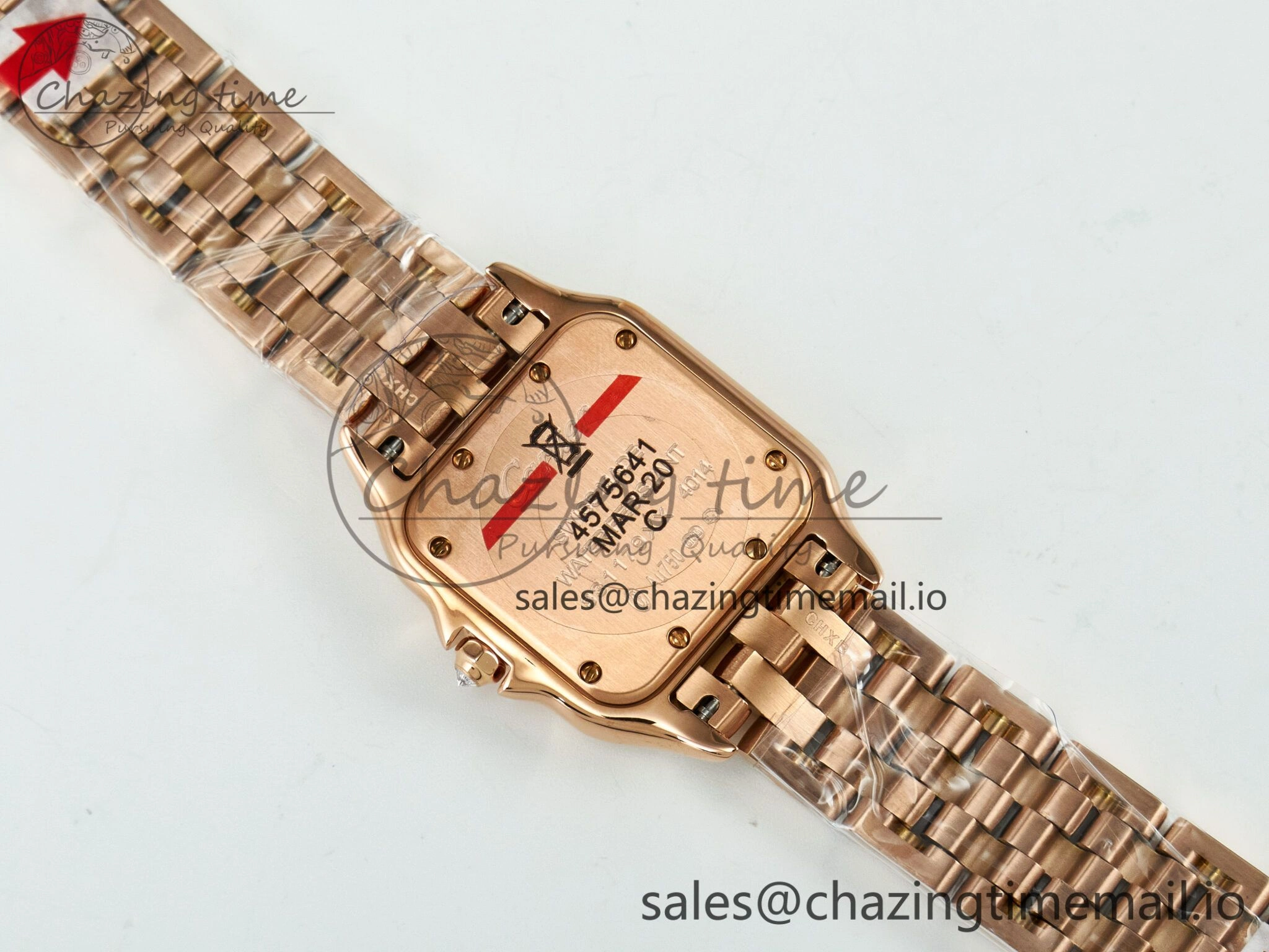 Panthère Secrete Ladies 27mm RG J12F 1:1 Best Edition White Dial on RG Bracelet Ronda Quartz Unique 5849