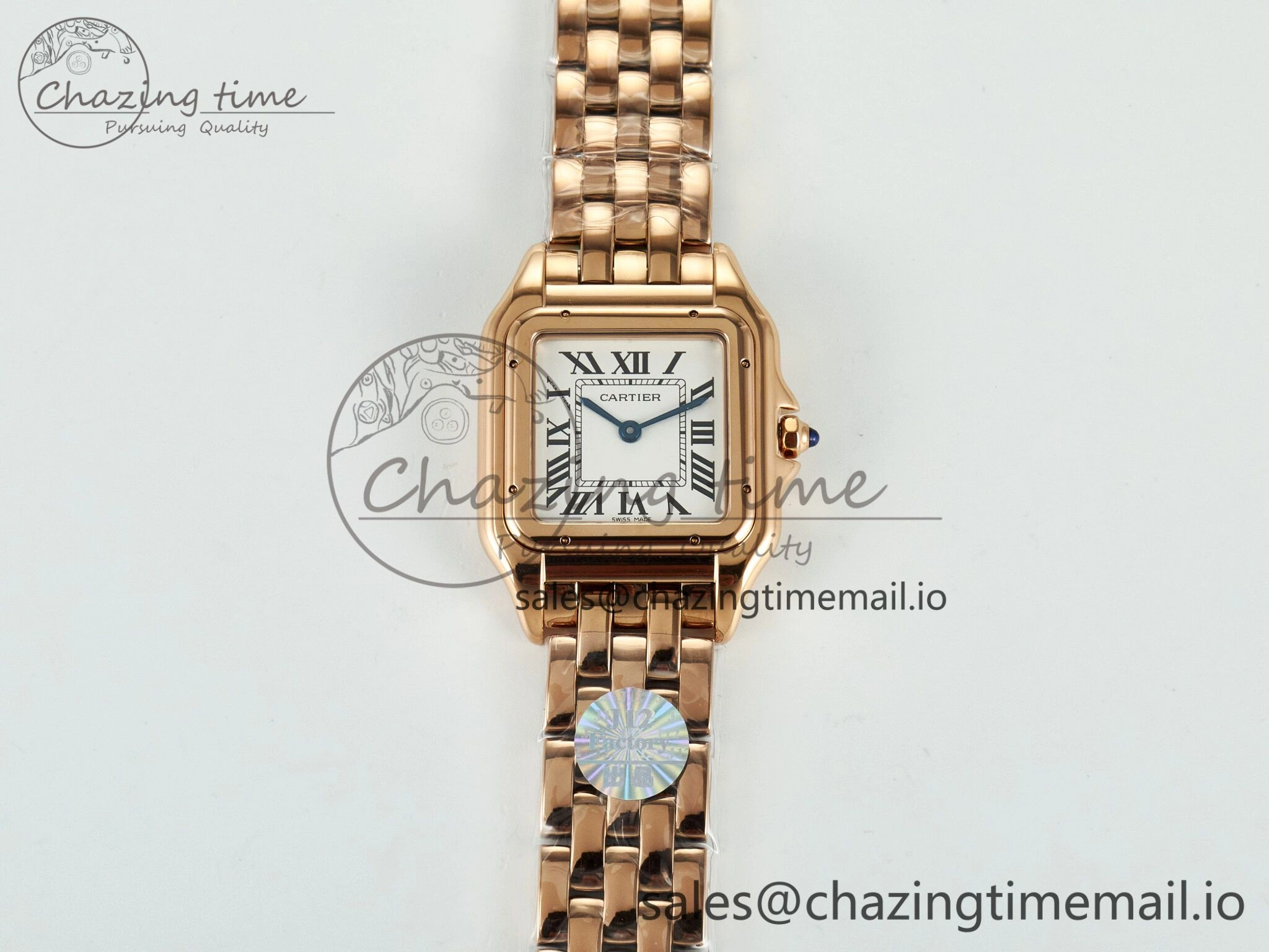 Panthère Secrete Ladies 27mm RG J12F 1:1 Best Edition White Dial on RG Bracelet Ronda Quartz Unique 5849