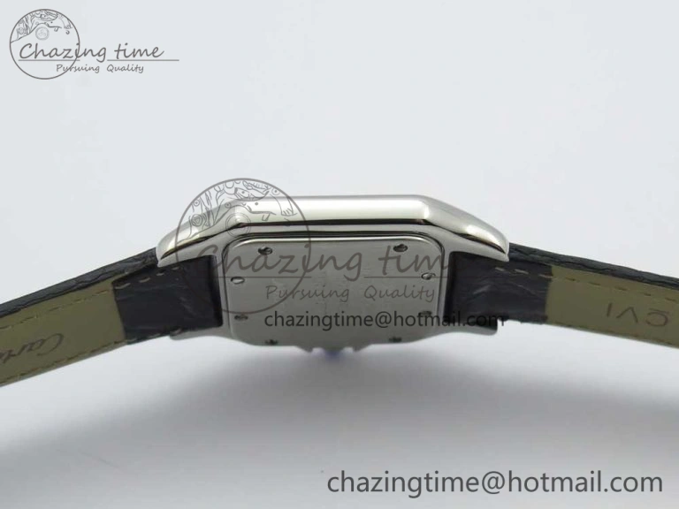 EasyCare Panthère Secrete Ladies 27mm SS 8848F 1:1 Best Edition White Dial Diamonds Bezel on Black Croco Strap Ronda Quartz 6157