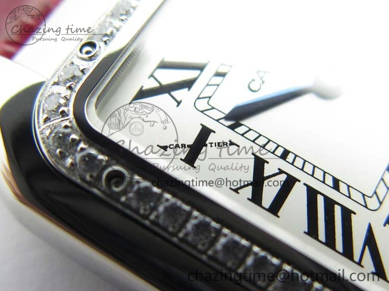 Panthère Secrete Ladies 27mm SS 8848F 1:1 Best Edition White Dial Diamonds Bezel on Red Croco Strap Ronda Quartz GoAnywhere 10623