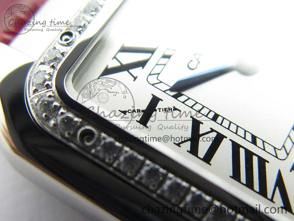 Panthère Secrete Ladies 27mm SS 8848F 1:1 Best Edition White Dial Diamonds Bezel on Red Croco Strap Ronda Quartz GoAnywhere 10623