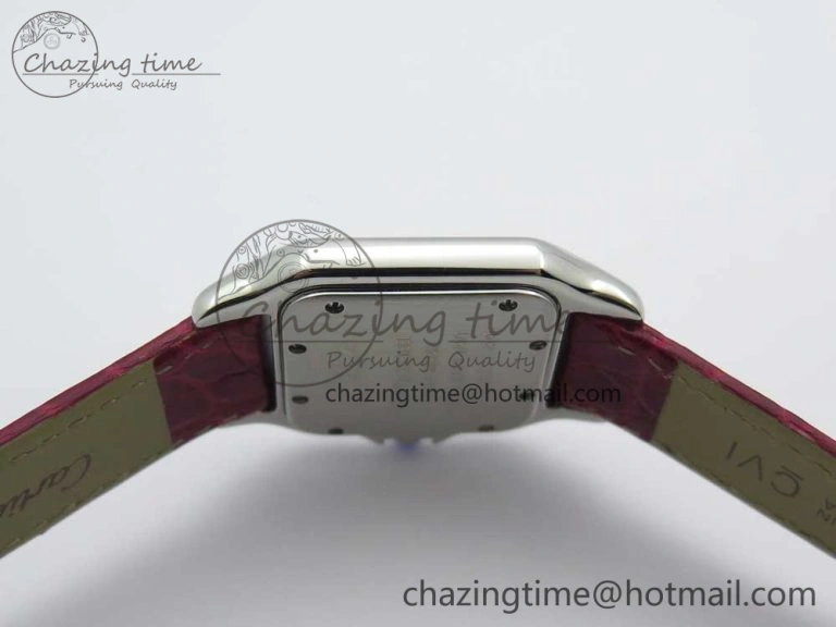 Panthère Secrete Ladies 27mm SS 8848F 1:1 Best Edition White Dial Diamonds Bezel on Red Croco Strap Ronda Quartz GoAnywhere 10623