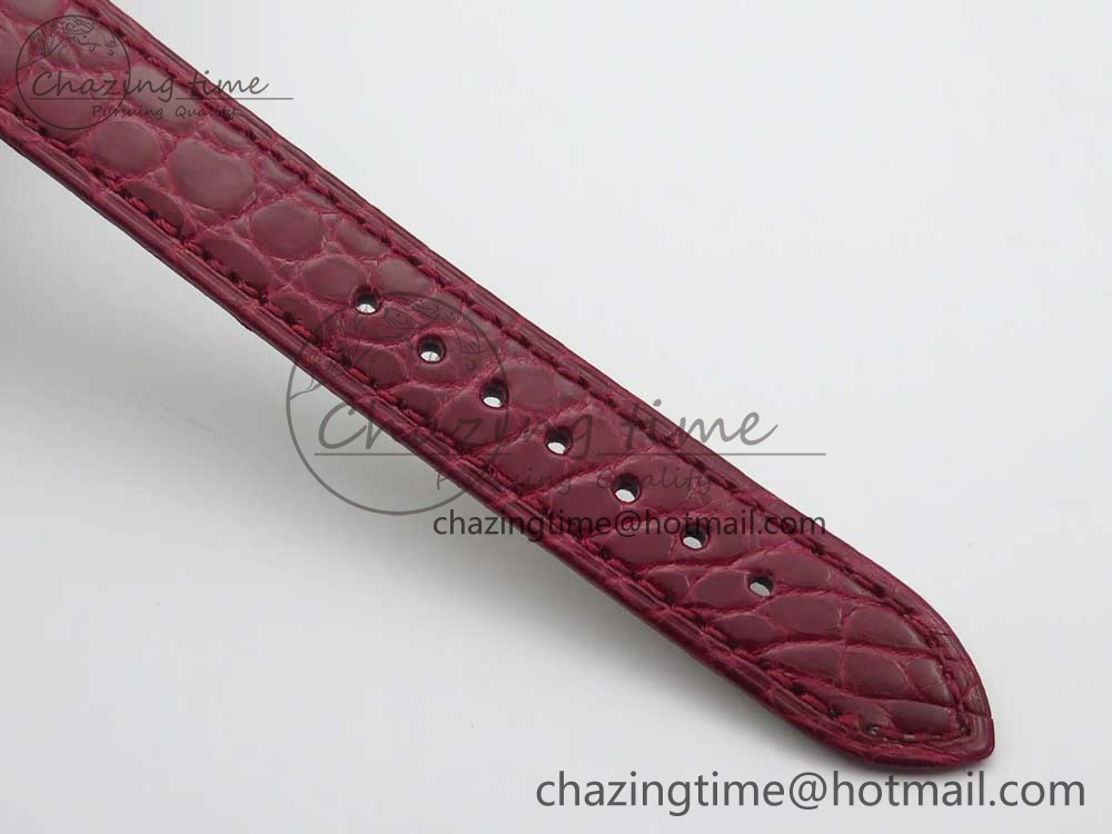 Panthère Secrete Ladies 27mm SS 8848F 1:1 Best Edition White Dial Diamonds Bezel on Red Croco Strap Ronda Quartz GoAnywhere 10623