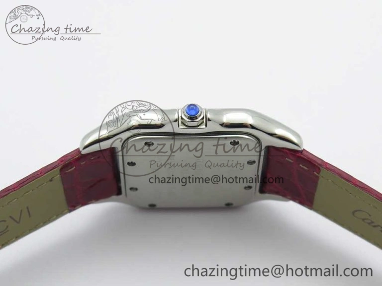 Panthère Secrete Ladies 27mm SS 8848F 1:1 Best Edition White Dial Diamonds Bezel on Red Croco Strap Ronda Quartz GoAnywhere 10623