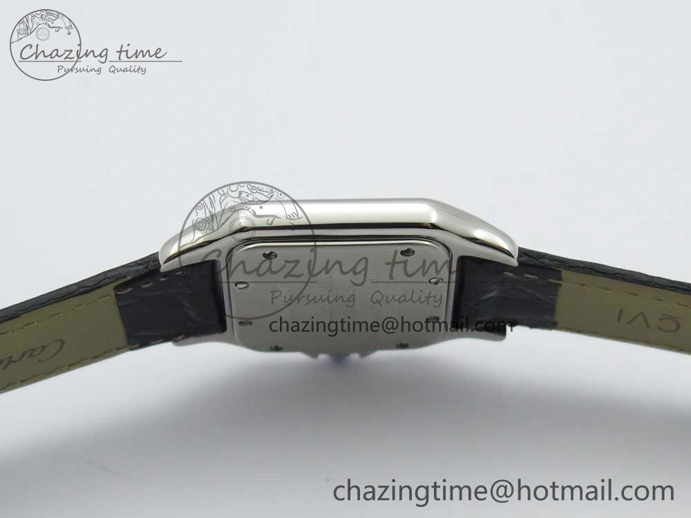 Breathable Panthère Secrete Ladies 27mm SS 8848F 1:1 Best Edition White Dial on Black Croco Strap Ronda Quartz 10626