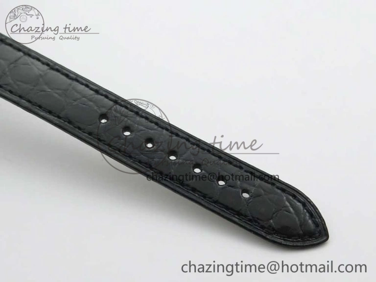 Breathable Panthère Secrete Ladies 27mm SS 8848F 1:1 Best Edition White Dial on Black Croco Strap Ronda Quartz 10626