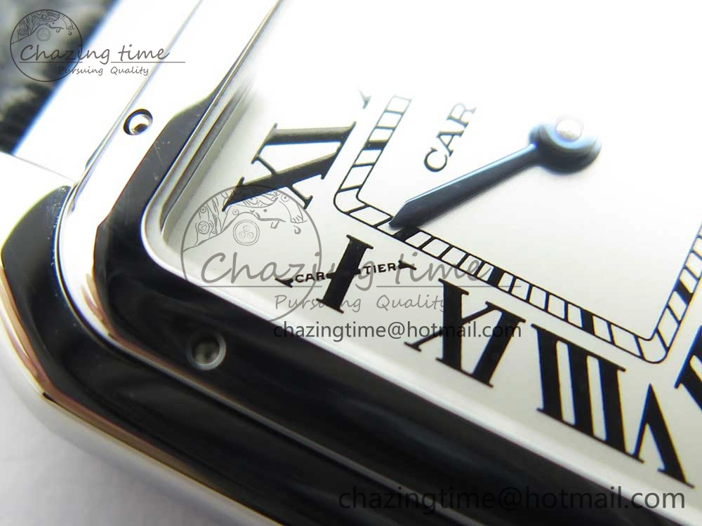 Breathable Panthère Secrete Ladies 27mm SS 8848F 1:1 Best Edition White Dial on Black Croco Strap Ronda Quartz 10626