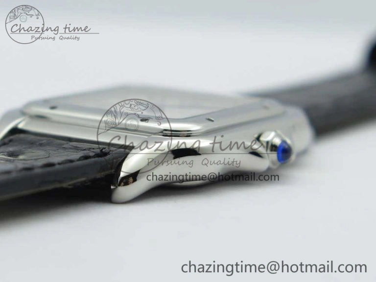 Breathable Panthère Secrete Ladies 27mm SS 8848F 1:1 Best Edition White Dial on Black Croco Strap Ronda Quartz 10626
