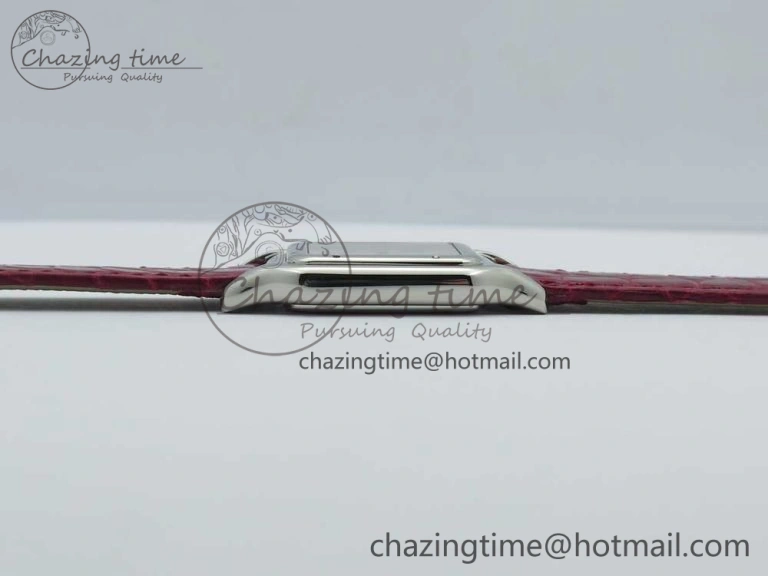 Timeless Panthère Secrete Ladies 27mm SS 8848F 1:1 Best Edition White Dial on Red Croco Strap Ronda Quartz 10625