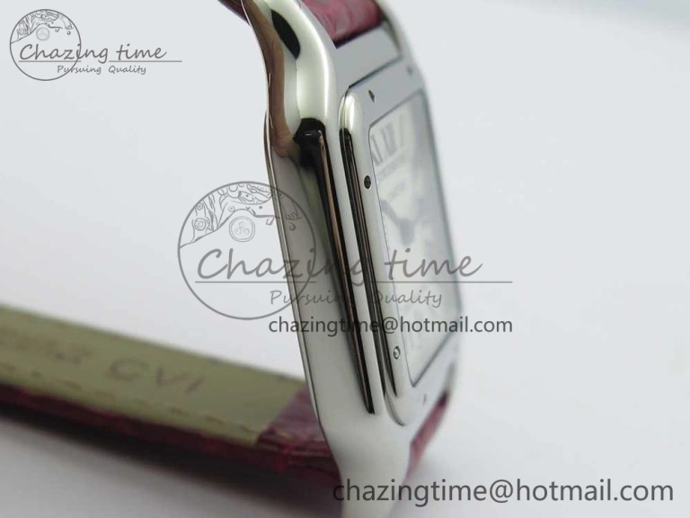 Timeless Panthère Secrete Ladies 27mm SS 8848F 1:1 Best Edition White Dial on Red Croco Strap Ronda Quartz 10625