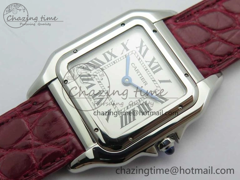 Timeless Panthère Secrete Ladies 27mm SS 8848F 1:1 Best Edition White Dial on Red Croco Strap Ronda Quartz 10625