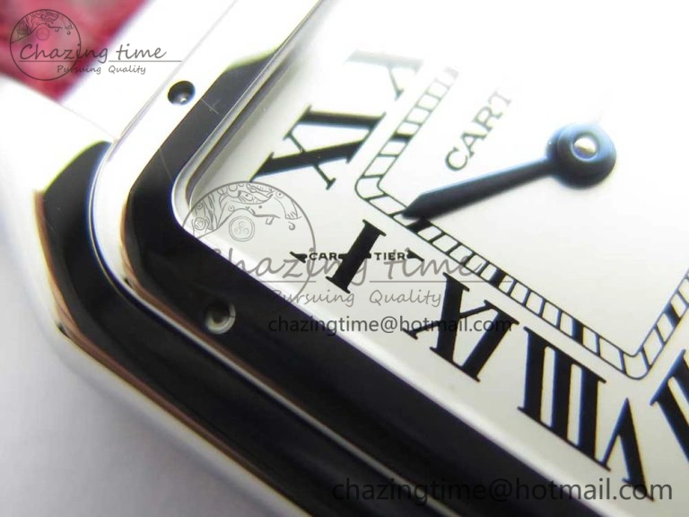 Timeless Panthère Secrete Ladies 27mm SS 8848F 1:1 Best Edition White Dial on Red Croco Strap Ronda Quartz 10625
