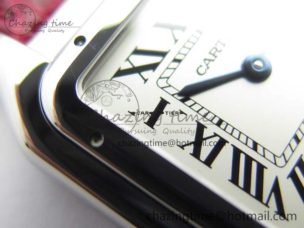 Timeless Panthère Secrete Ladies 27mm SS 8848F 1:1 Best Edition White Dial on Red Croco Strap Ronda Quartz 10625