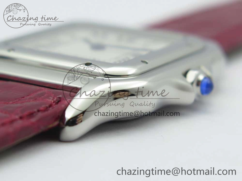 Timeless Panthère Secrete Ladies 27mm SS 8848F 1:1 Best Edition White Dial on Red Croco Strap Ronda Quartz 10625