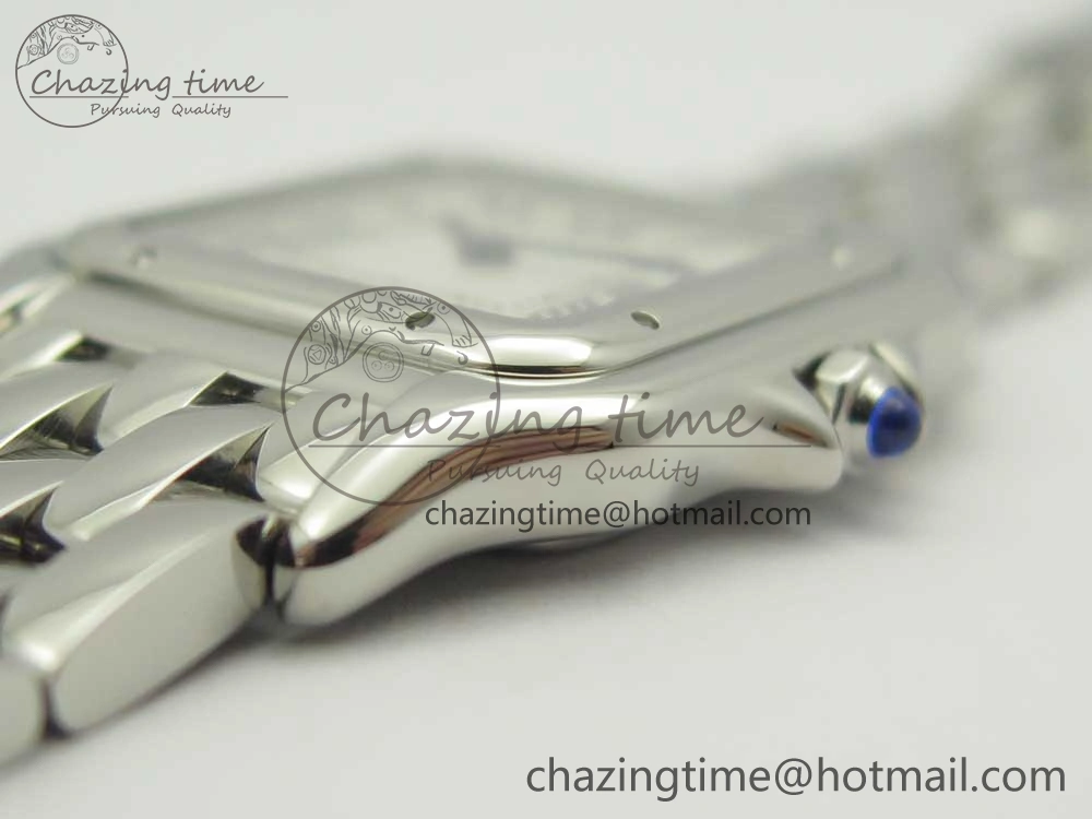 UrbanStyle Panthère Secrete Ladies 27mm SS 8848F 1:1 Best Edition White Dial on SS Bracelet Ronda Quartz 10658