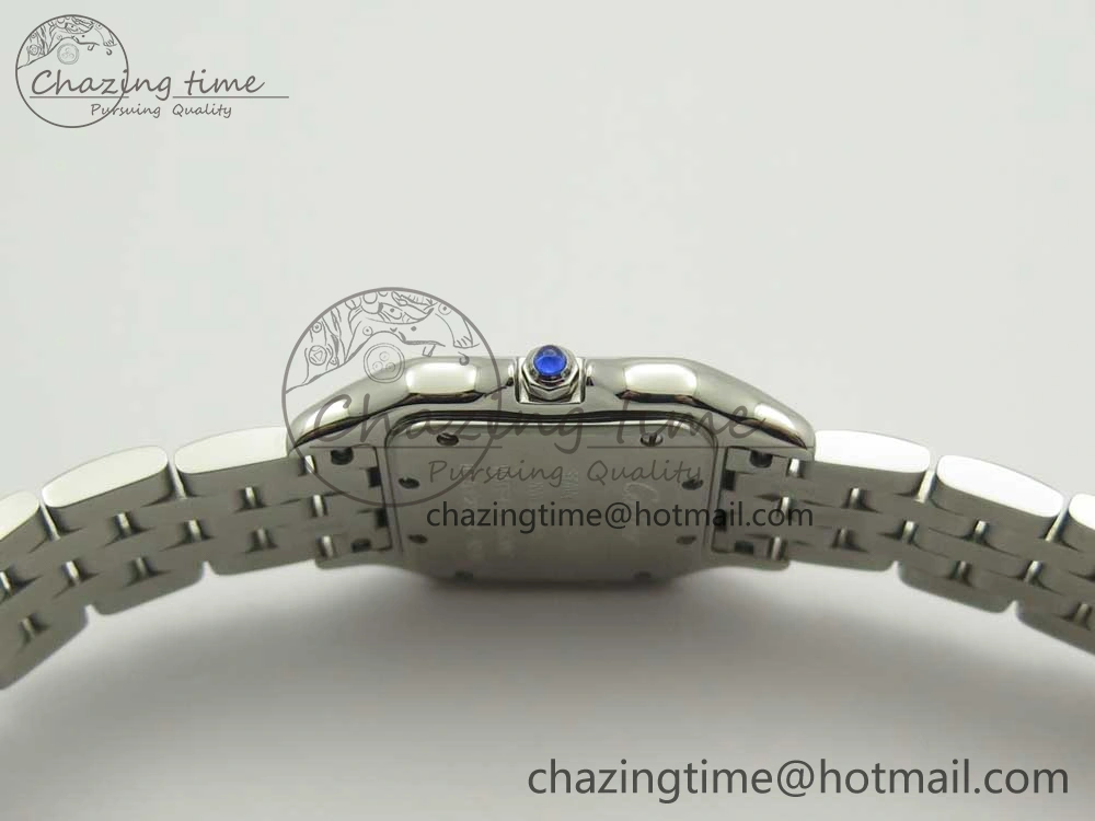UrbanStyle Panthère Secrete Ladies 27mm SS 8848F 1:1 Best Edition White Dial on SS Bracelet Ronda Quartz 10658