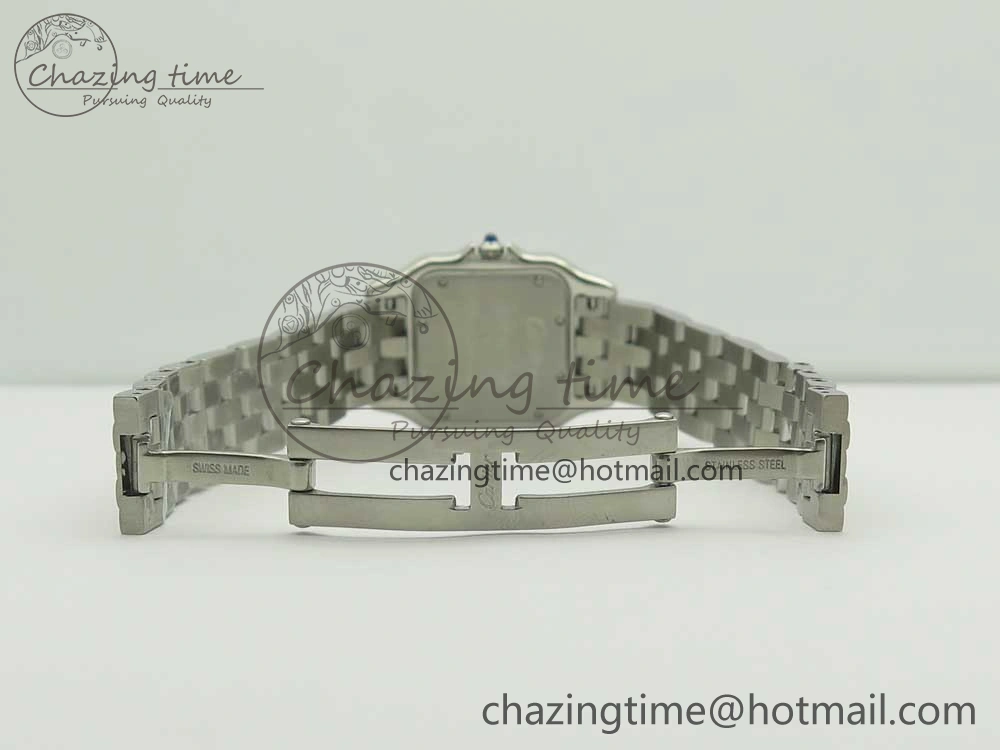 UrbanStyle Panthère Secrete Ladies 27mm SS 8848F 1:1 Best Edition White Dial on SS Bracelet Ronda Quartz 10658