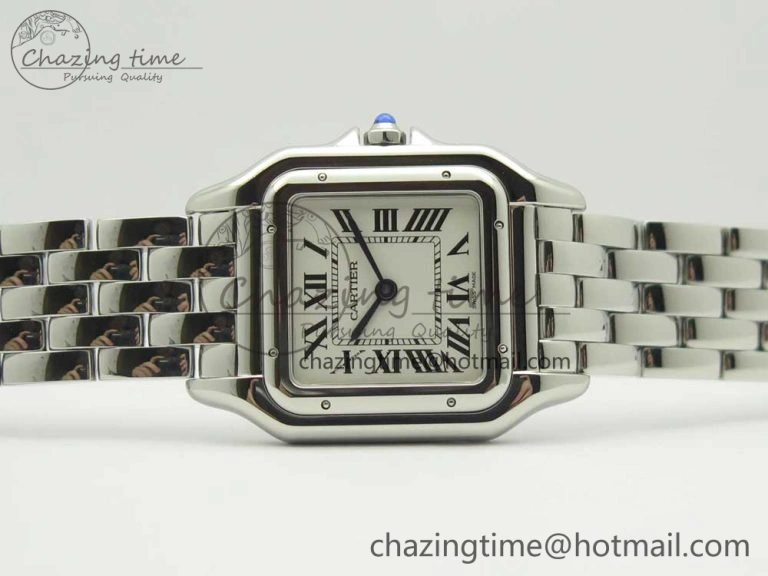 UrbanStyle Panthère Secrete Ladies 27mm SS 8848F 1:1 Best Edition White Dial on SS Bracelet Ronda Quartz 10658