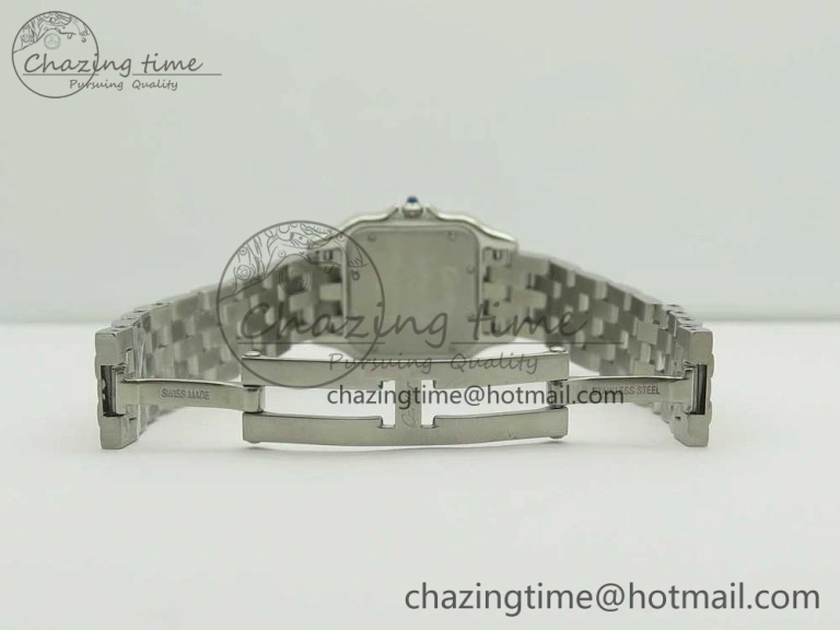 Panthère Secrete Ladies 27mm SS Diamonds Bezel K11 1:1 Best Edition White Dial on SS Bracelet Ronda Quartz Reliable 10653