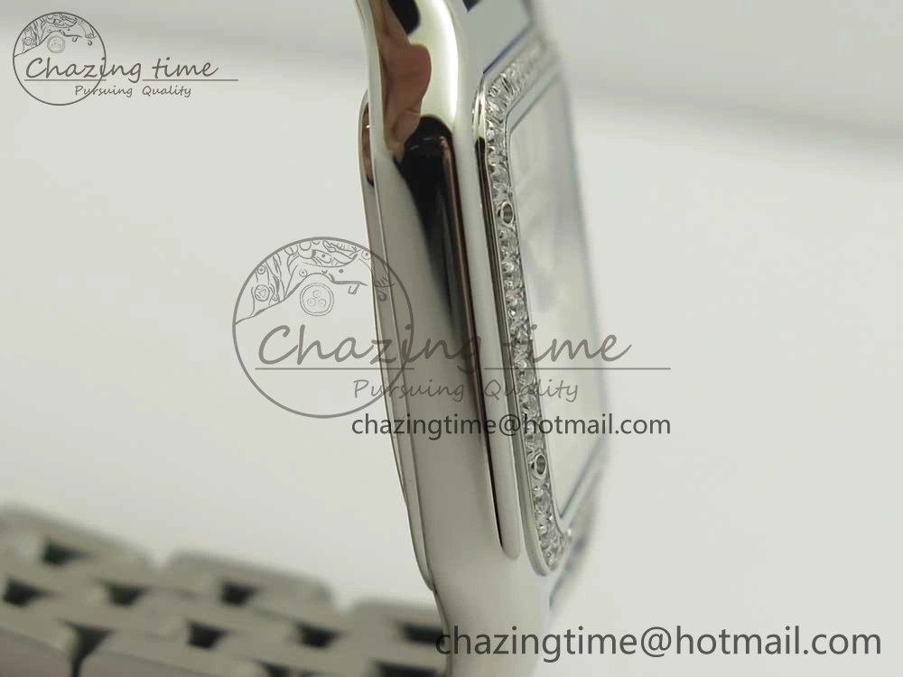 Panthère Secrete Ladies 27mm SS Diamonds Bezel K11 1:1 Best Edition White Dial on SS Bracelet Ronda Quartz Reliable 10653