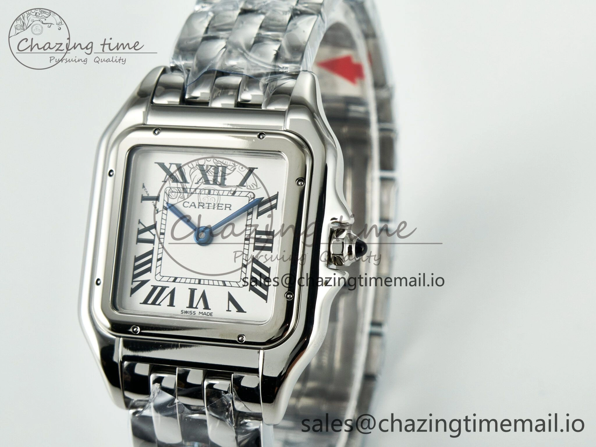 QuickDry Panthère Secrete Ladies 27mm SS J12F 1:1 Best Edition White Dial on SS Bracelet Ronda Quartz 5855