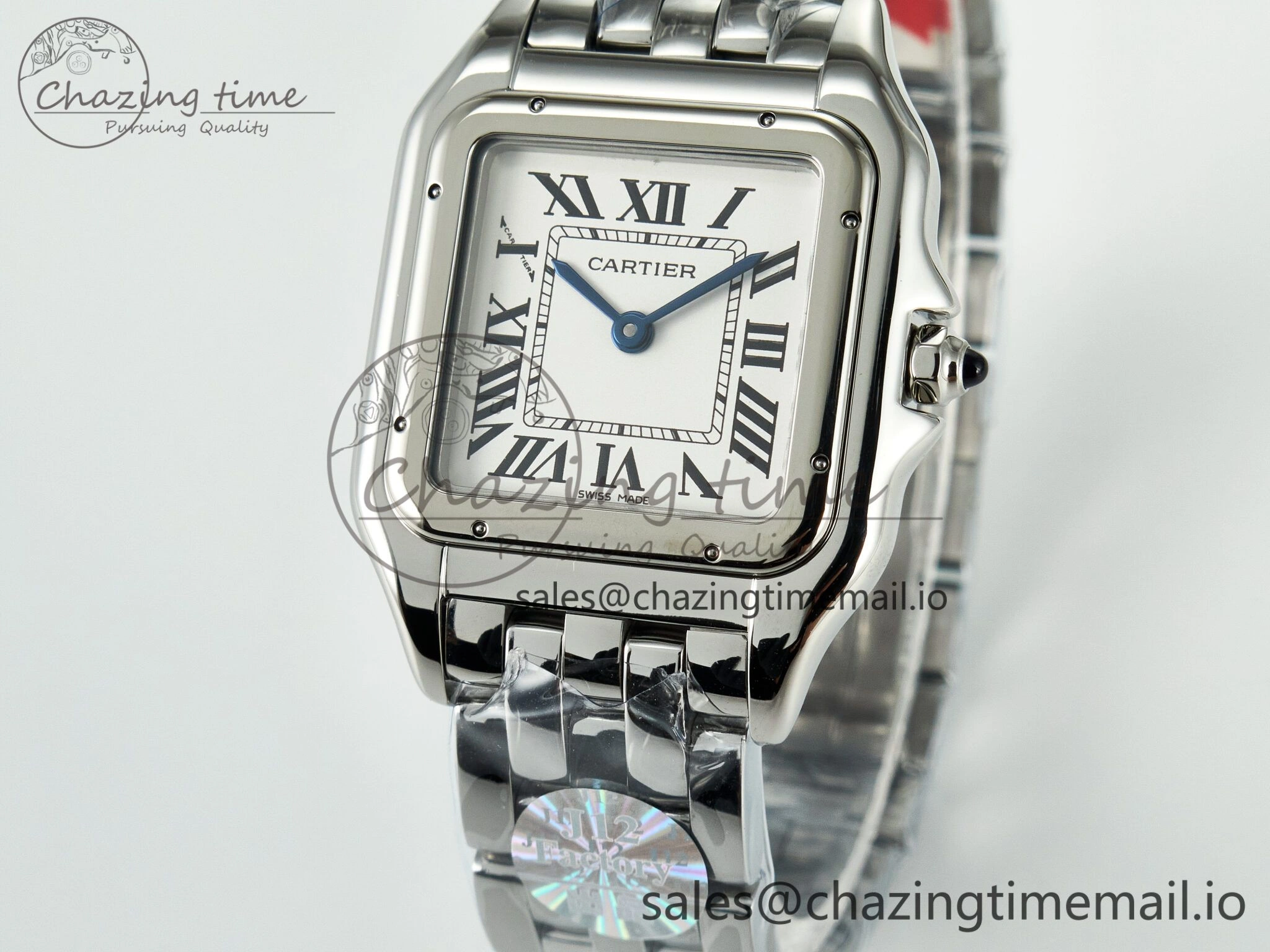 QuickDry Panthère Secrete Ladies 27mm SS J12F 1:1 Best Edition White Dial on SS Bracelet Ronda Quartz 5855