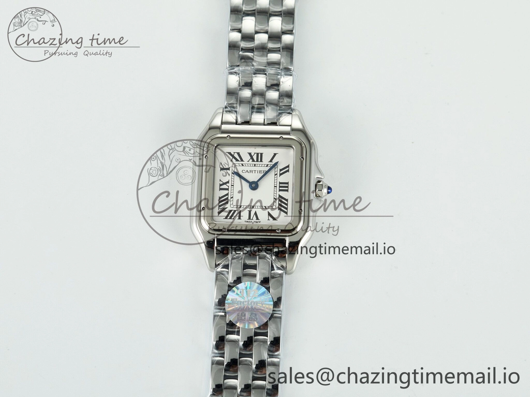 QuickDry Panthère Secrete Ladies 27mm SS J12F 1:1 Best Edition White Dial on SS Bracelet Ronda Quartz 5855
