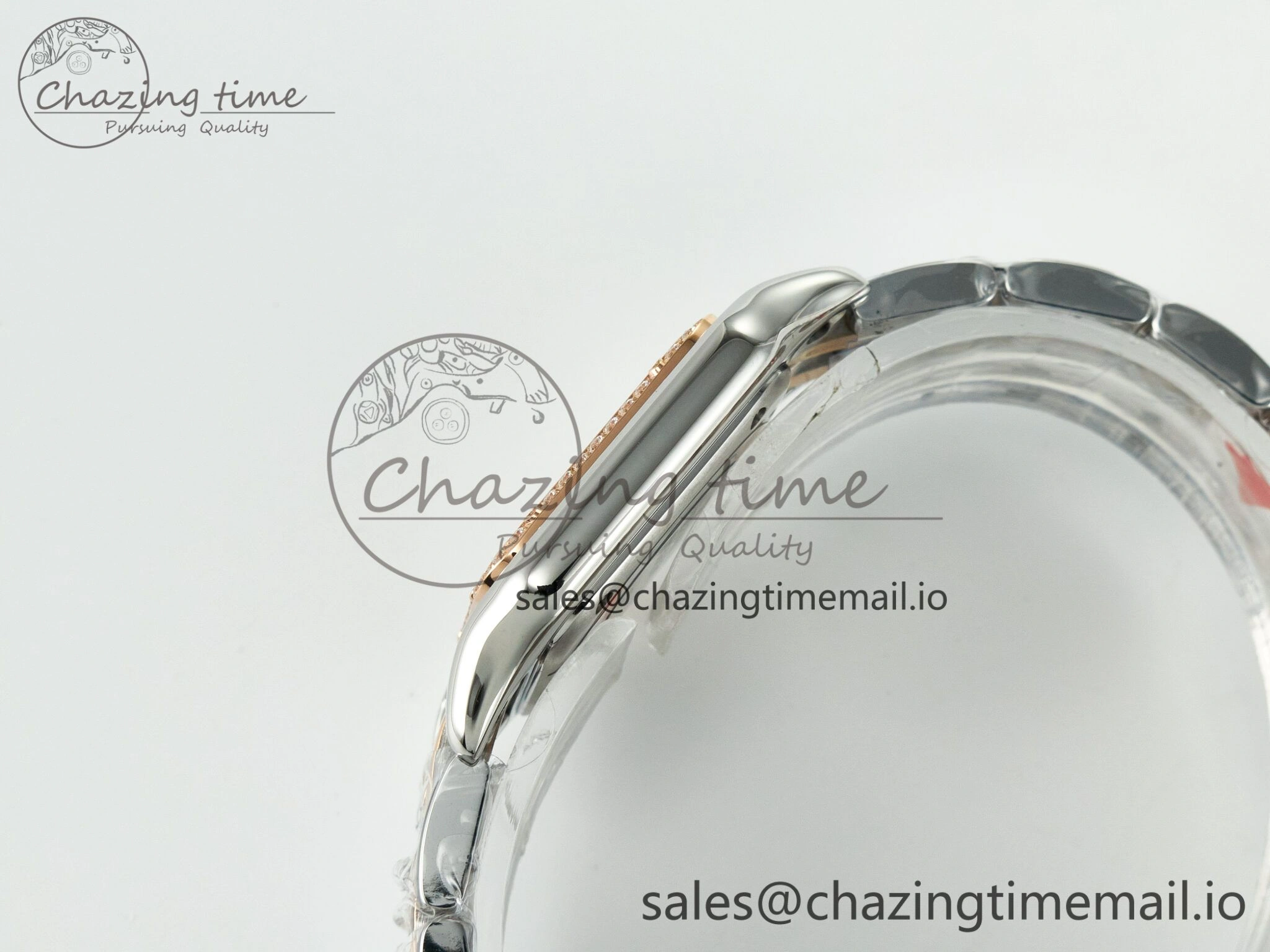 Versatile Panthère Secrete Ladies 27mm SS RG J12F  1:1 Best Edition White Dial on SS RG Bracelet Ronda Quartz 5854