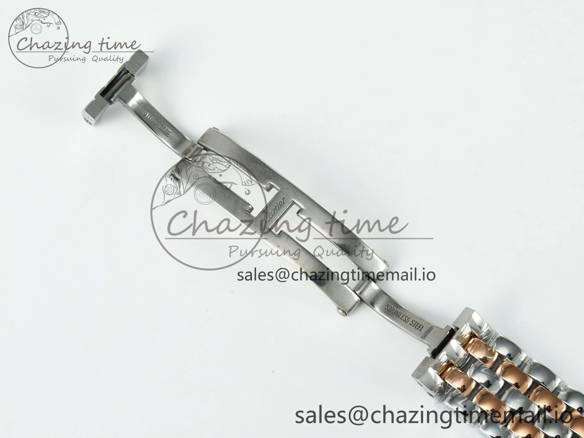 Versatile Panthère Secrete Ladies 27mm SS RG J12F  1:1 Best Edition White Dial on SS RG Bracelet Ronda Quartz 5854