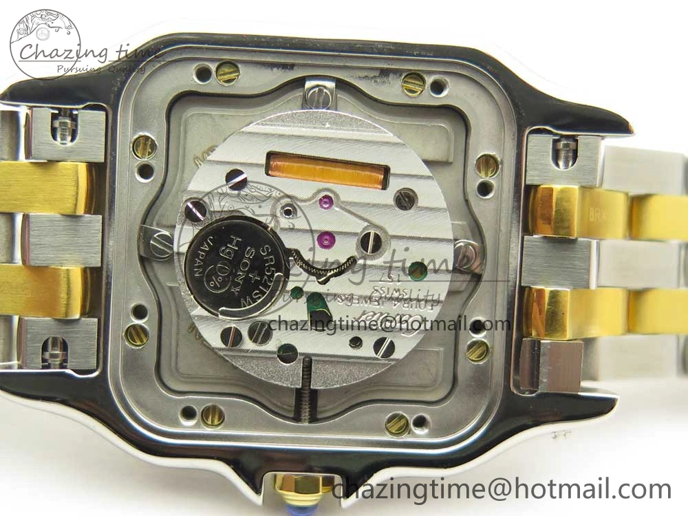 Panthère Secrete Ladies 27mm SS YG 8848F 1:1 Best Edition White Dial on SS YG Bracelet Ronda Quartz Versatile 6141