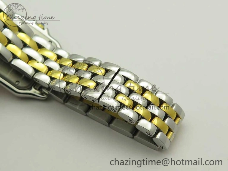 Panthère Secrete Ladies 27mm SS YG 8848F 1:1 Best Edition White Dial on SS YG Bracelet Ronda Quartz Versatile 6141