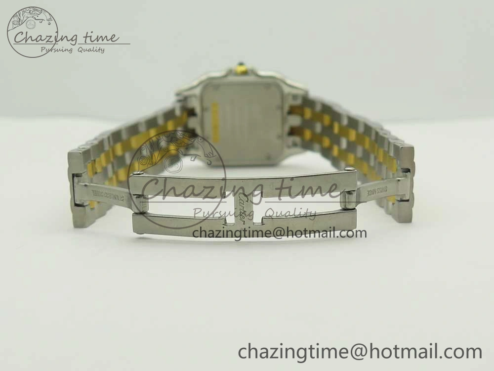 Panthère Secrete Ladies 27mm SS YG 8848F 1:1 Best Edition White Dial on SS YG Bracelet Ronda Quartz Versatile 6141
