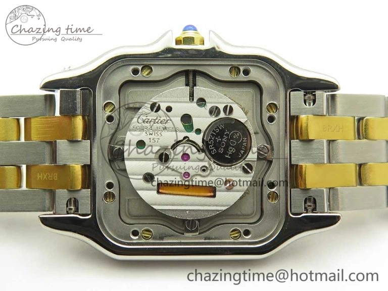 Panthère Secrete Ladies 27mm SS YG 8848F 1:1 Best Edition White Dial on SS YG Bracelet Ronda Quartz Versatile 6141