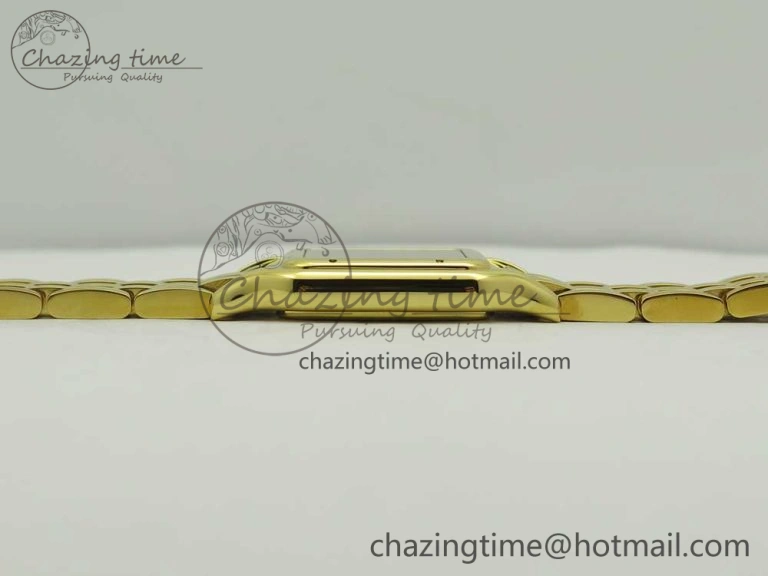 Panthère Secrete Ladies 27mm YG 8848F 1:1 Best Edition White Dial on YG Bracelet Ronda Quartz Original 6133