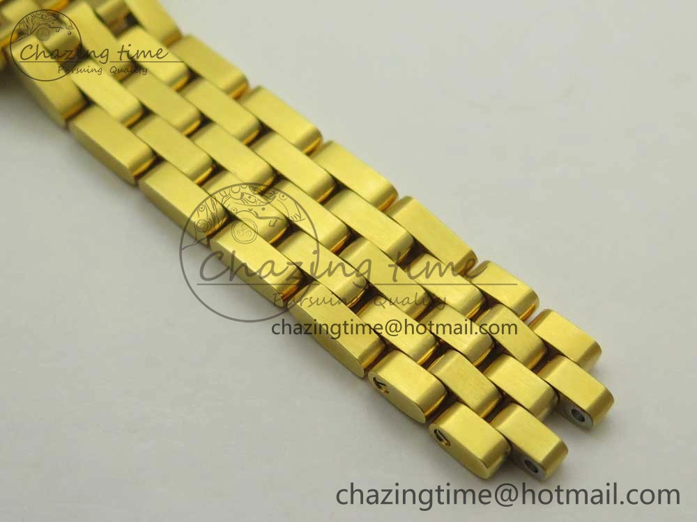 Panthère Secrete Ladies 27mm YG 8848F 1:1 Best Edition White Dial on YG Bracelet Ronda Quartz Original 6133