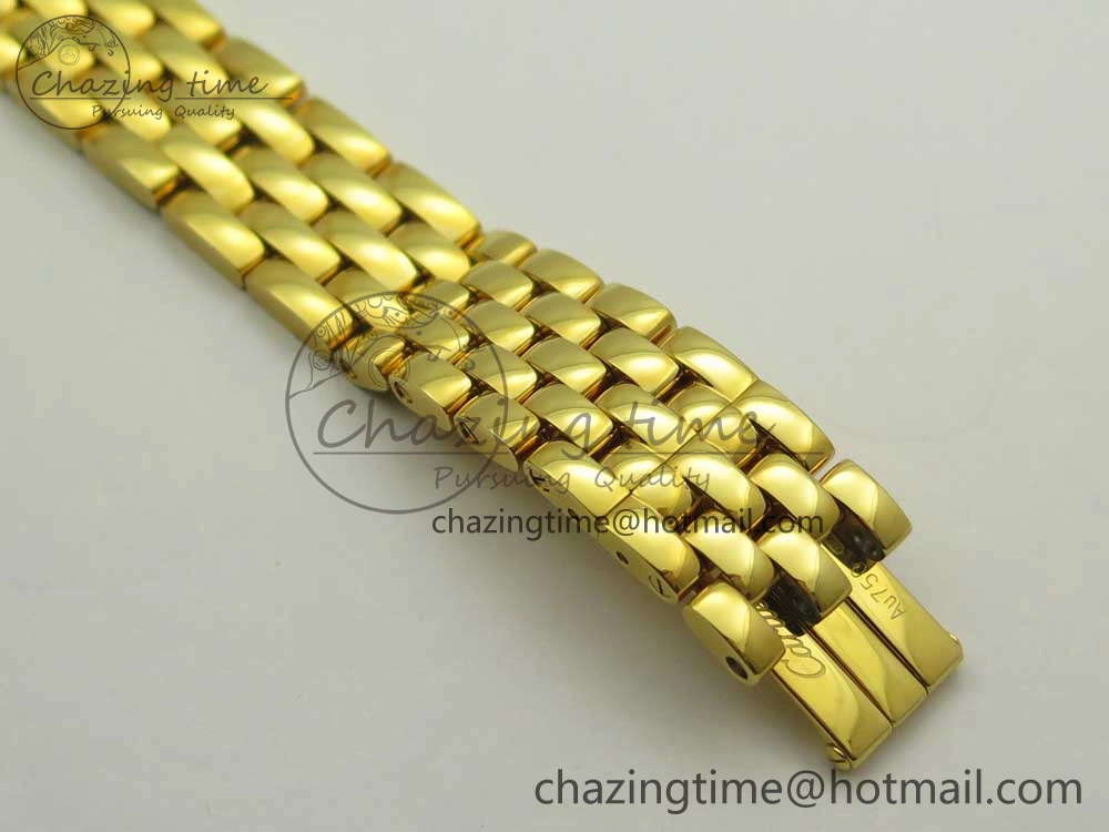 Panthère Secrete Ladies 27mm YG 8848F 1:1 Best Edition White Dial on YG Bracelet Ronda Quartz Original 6133