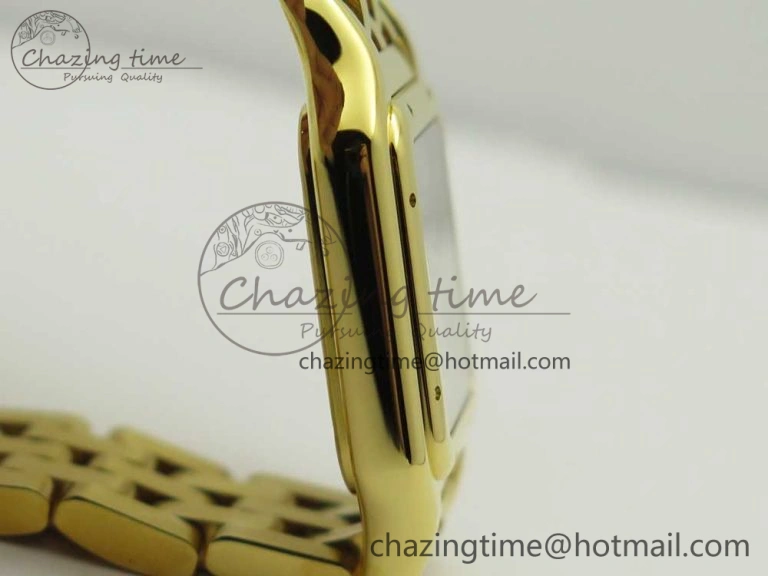 Panthère Secrete Ladies 27mm YG 8848F 1:1 Best Edition White Dial on YG Bracelet Ronda Quartz Original 6133