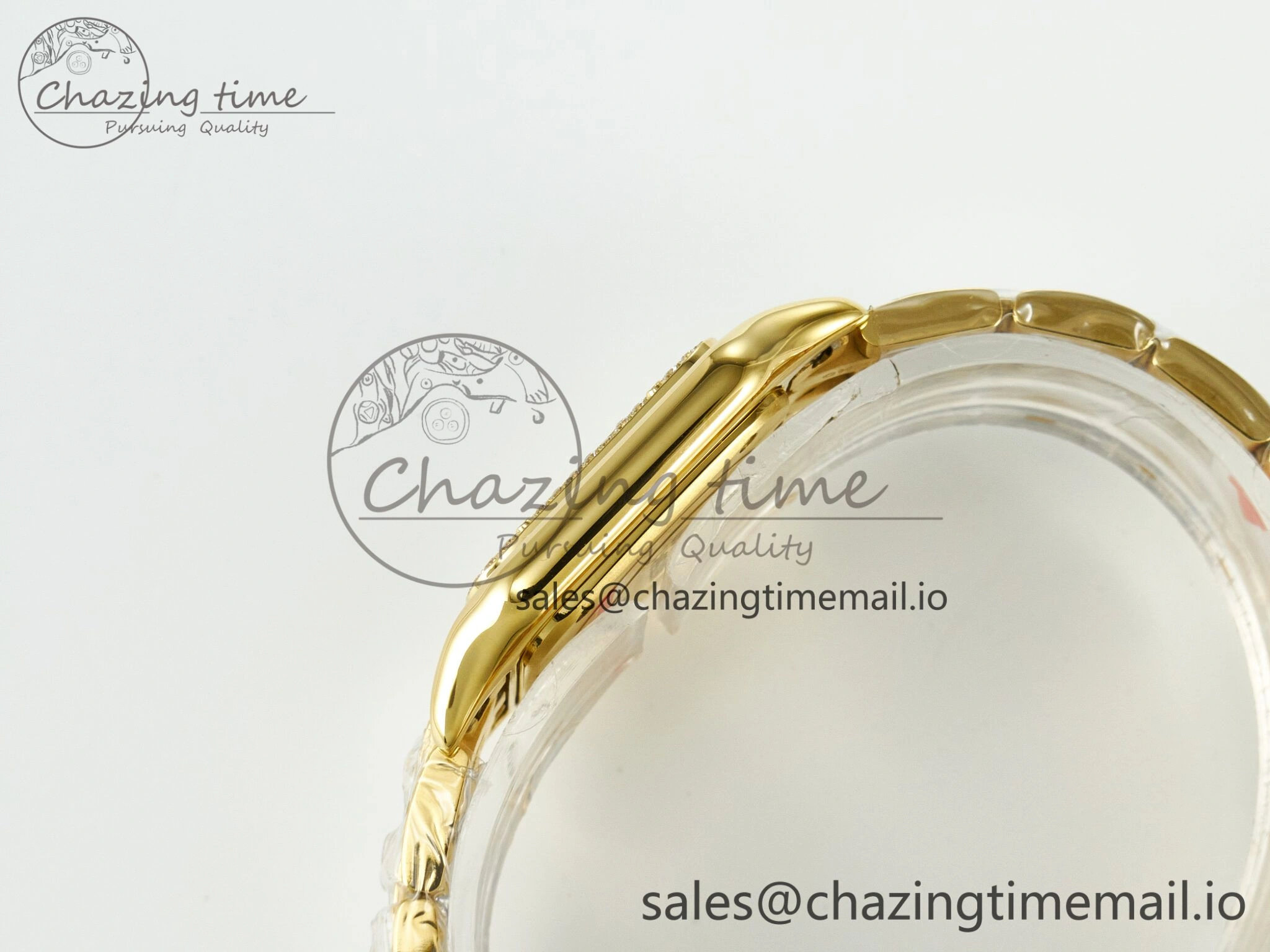 FastDry Panthère Secrete Ladies 27mm YG J12F  1:1 Best Edition White Dial on YG Bracelet Ronda Quartz 5851