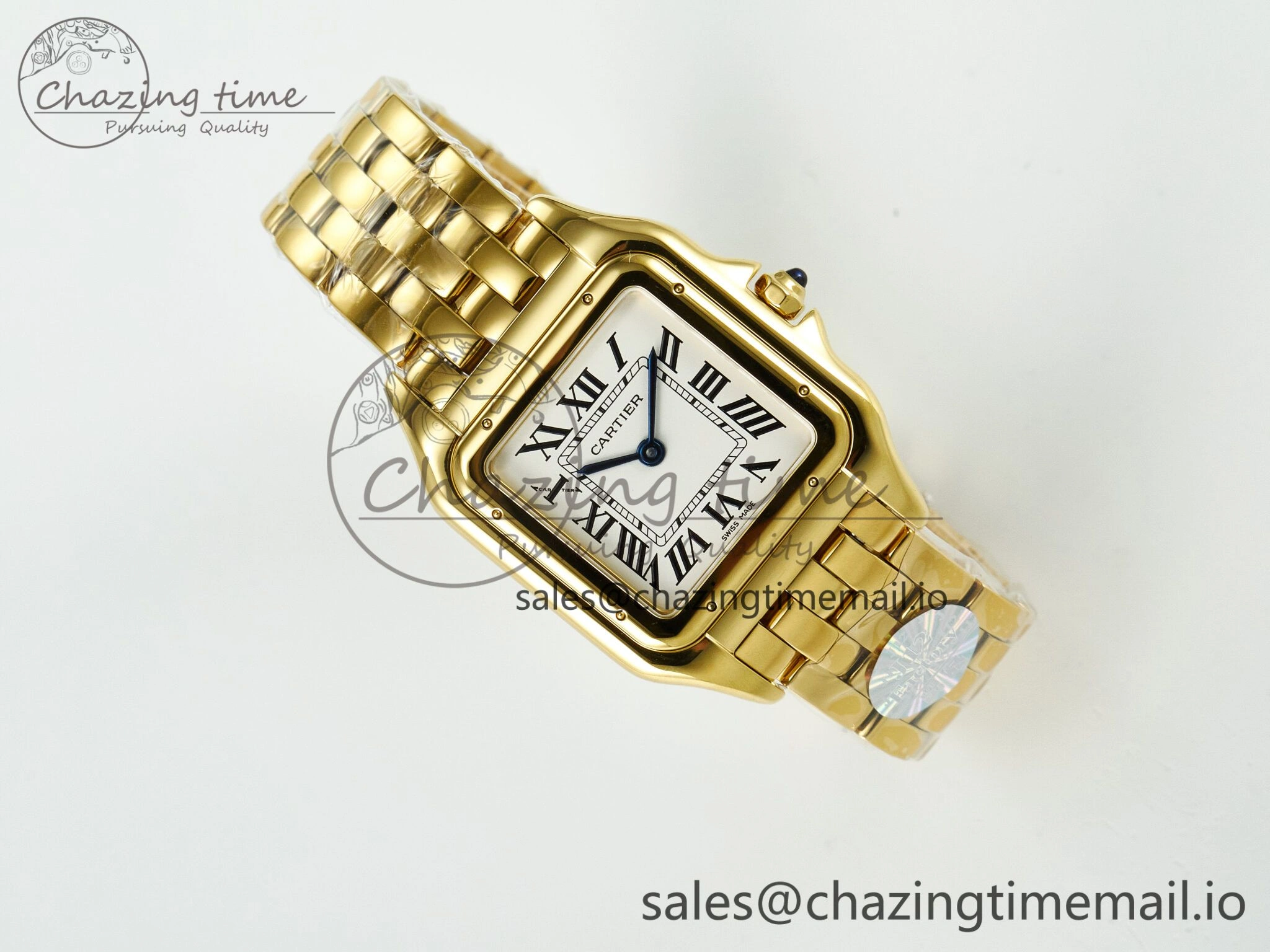FastDry Panthère Secrete Ladies 27mm YG J12F  1:1 Best Edition White Dial on YG Bracelet Ronda Quartz 5851