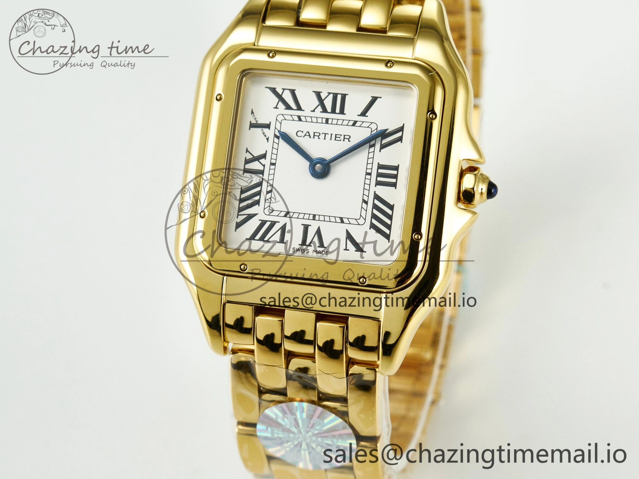 FastDry Panthère Secrete Ladies 27mm YG J12F  1:1 Best Edition White Dial on YG Bracelet Ronda Quartz 5851